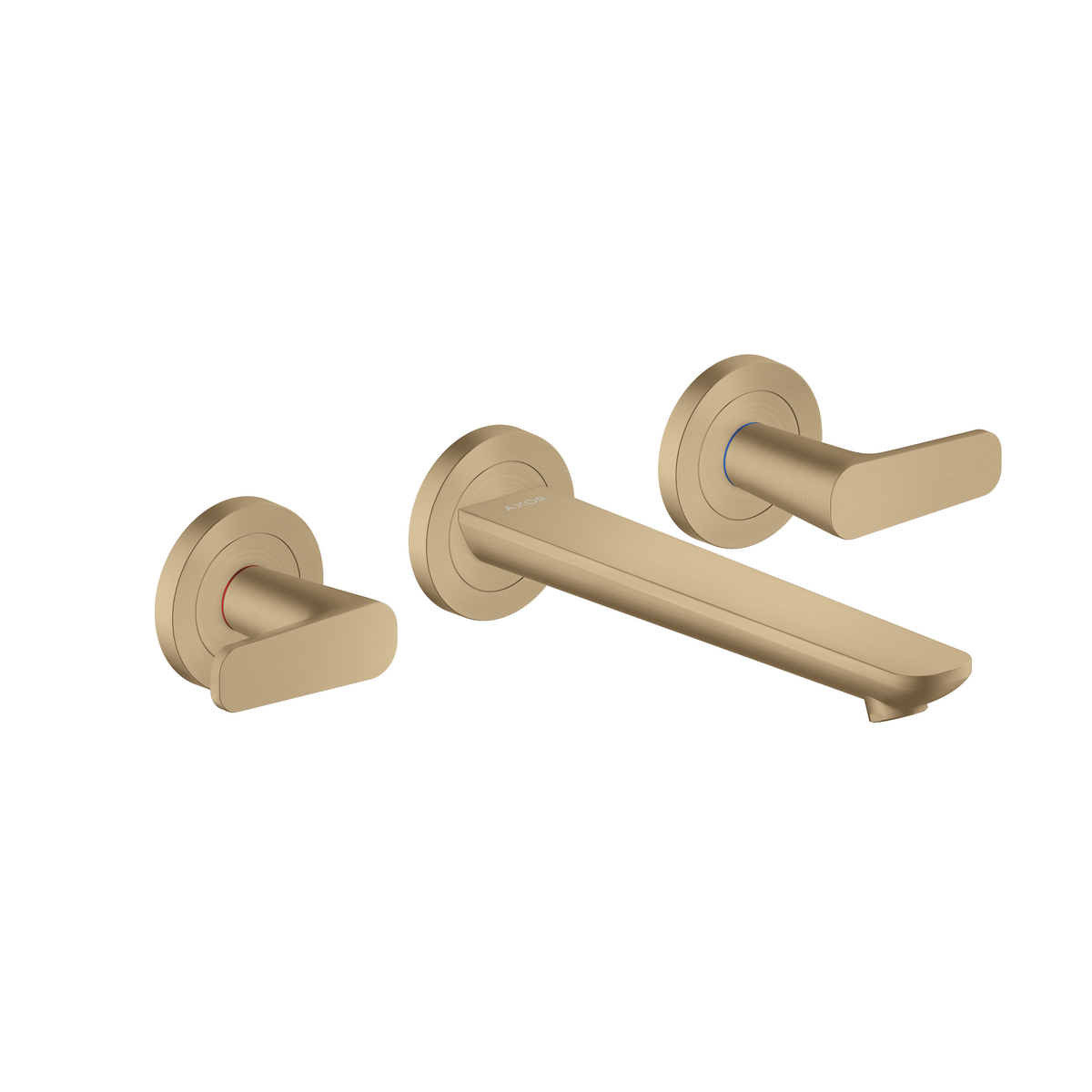 Axor Citterio C 1.2 GPM Lever Handle Wall Mounted Brushed Bronze Widespread Faucet Trim With Escutcheons