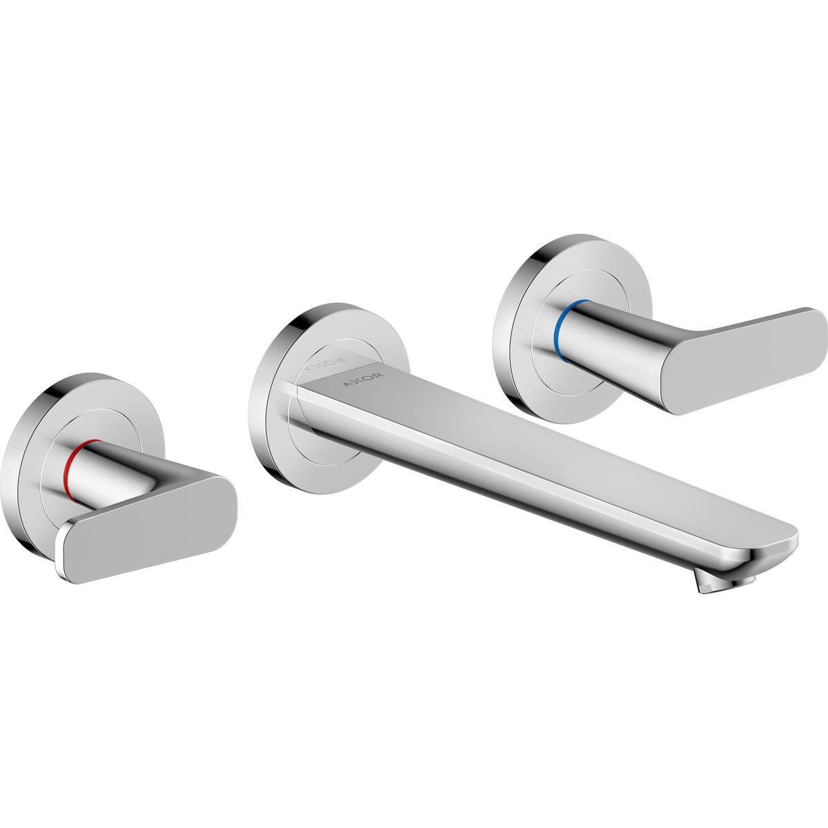Axor Citterio C 1.2 GPM Lever Handle Wall Mounted Chrome Widespread Faucet Trim With Escutcheons