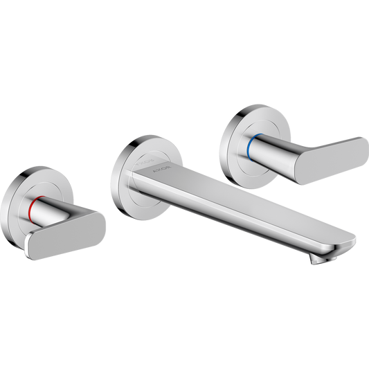 Axor Citterio C 1.2 GPM Lever Handle Wall Mounted Chrome Widespread Faucet Trim With Escutcheons