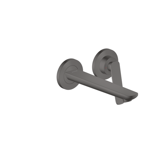 Axor Citterio C 1.2 GPM Single Handle Cubic Cut Wall Mounted Brushed Black Chrome Faucet Trim Without Pop-Up Drain