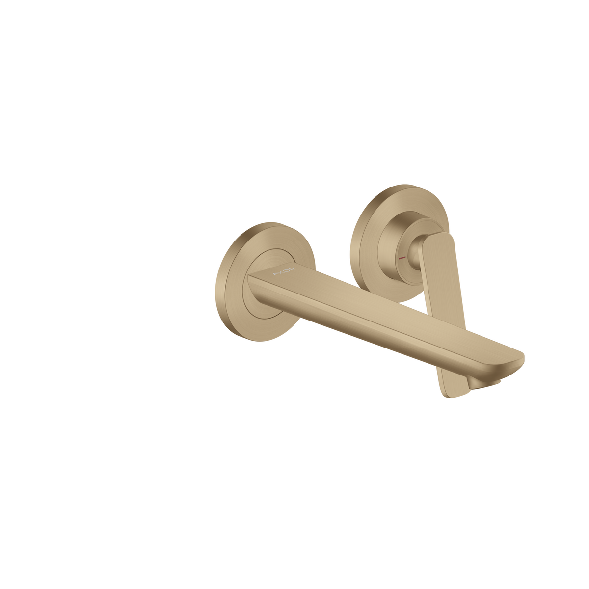 Axor Citterio C 1.2 GPM Single Handle Cubic Cut Wall Mounted Brushed Bronze Faucet Trim Without Pop-Up Drain