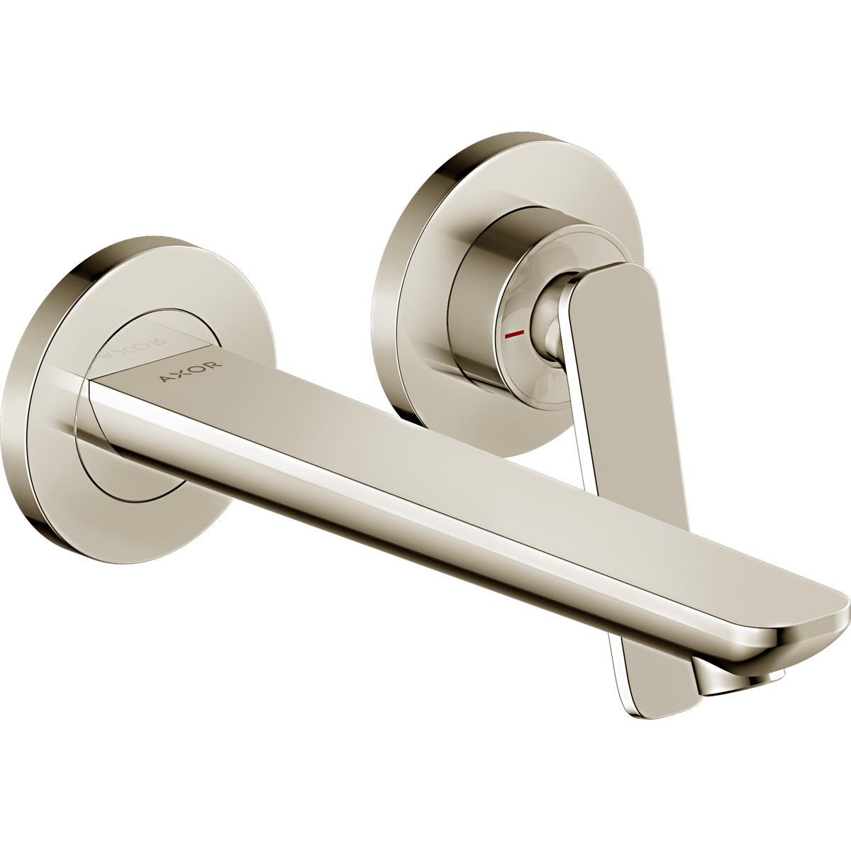 Axor Citterio C 1.2 GPM Single Handle Cubic Cut Wall Mounted Polished Nickel Faucet Trim Without Pop-Up Drain