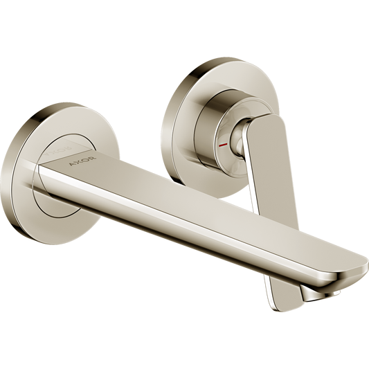 Axor Citterio C 1.2 GPM Single Handle Cubic Cut Wall Mounted Polished Nickel Faucet Trim Without Pop-Up Drain