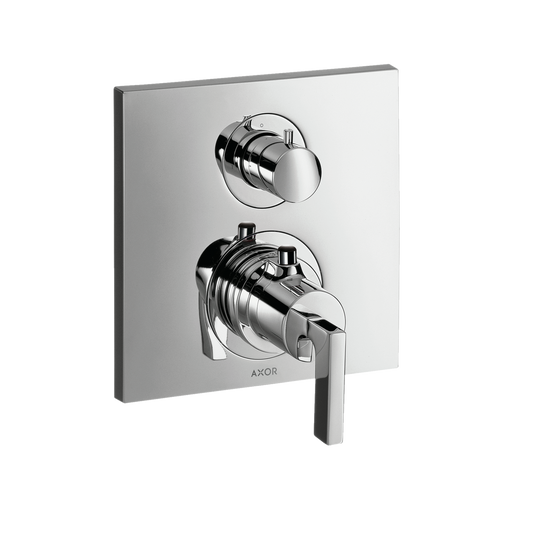 Axor Citterio Lever Handle Volume Control and Diverter Chrome Thermostatic Trim