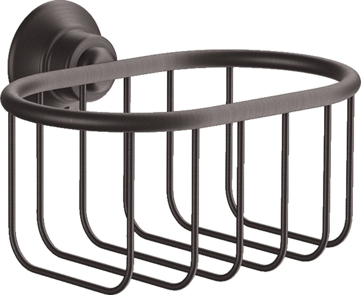 Axor Montreux 6" x 4" Wall Mounted Brushed Black Chrome Shower Basket