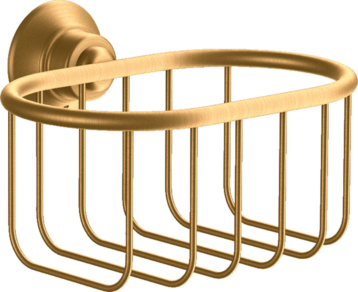 Axor Montreux 6" x 4" Wall Mounted Brushed Gold Optic Shower Basket