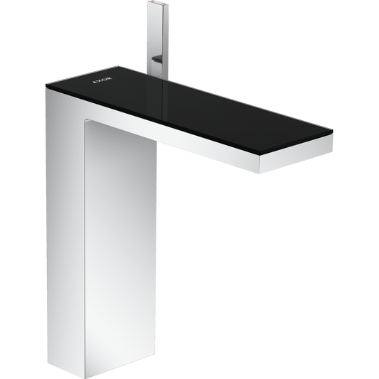 Axor MyEdition 1.2 GPM 230 Single Hole Lever Handle Chrome/ Black Glass Faucet