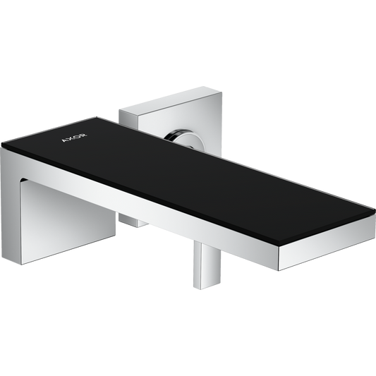 Axor MyEdition 1.2 GPM Single Handle Wall Mounted Chrome/ Black Glass Faucet Trim Without Pop-Up Drain
