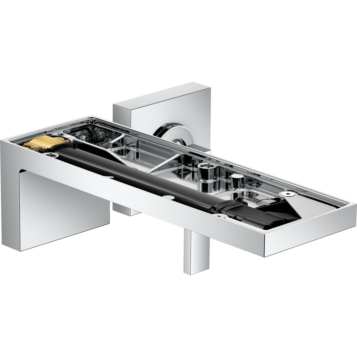 Axor MyEdition 1.2 GPM Single Handle Wall Mounted Chrome Faucet Trim Without Plate and Pop-Up Drain
