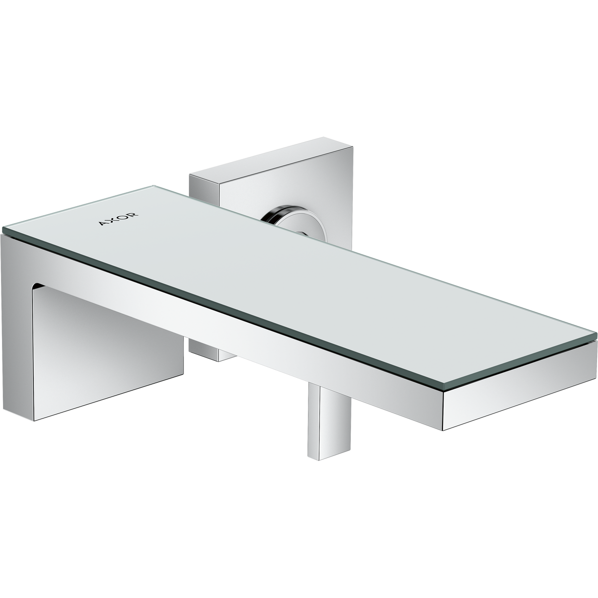 Axor MyEdition 1.2 GPM Single Handle Wall Mounted Chrome/ Mirror Glass Faucet Trim Without Pop-Up Drain