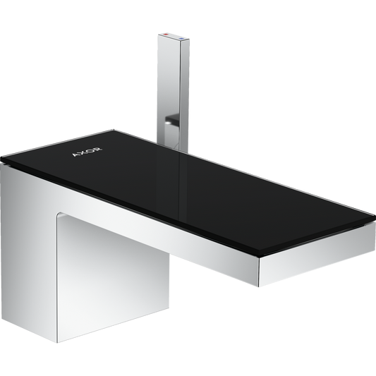 Axor MyEdition 1.2 GPM Single Hole Lever Handle Chrome/ Black Glass Faucet