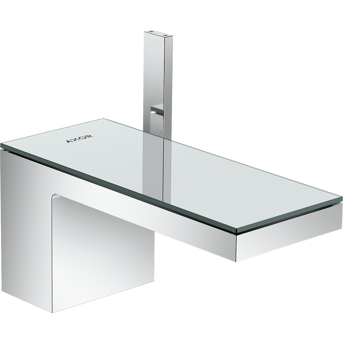 Axor MyEdition 1.2 GPM Single Hole Lever Handle Chrome/ Mirror Glass Faucet