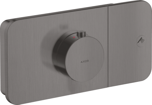 Axor One 1-Function Brushed Black Chrome Thermostatic Module Trim