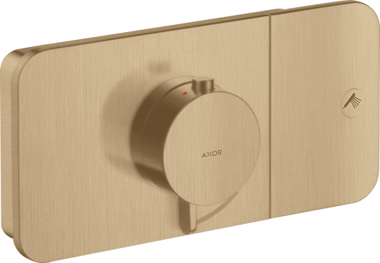 Axor One 1-Function Brushed Bronze Thermostatic Module Trim