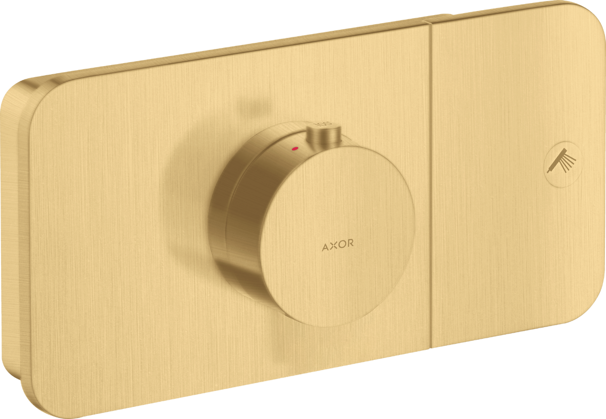Axor One 1-Function Brushed Gold Optic Thermostatic Module Trim