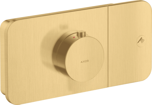 Axor One 1-Function Brushed Gold Optic Thermostatic Module Trim