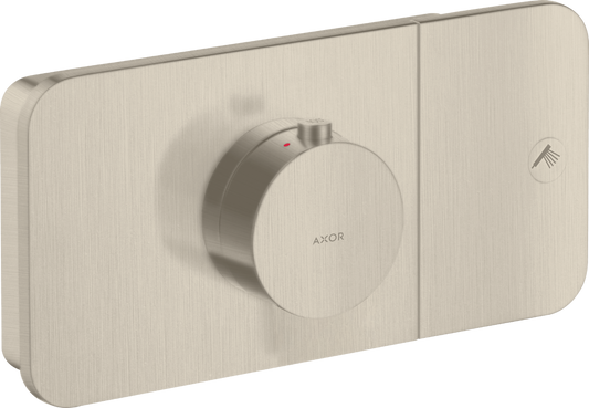 Axor One 1-Function Brushed Nickel Thermostatic Module Trim