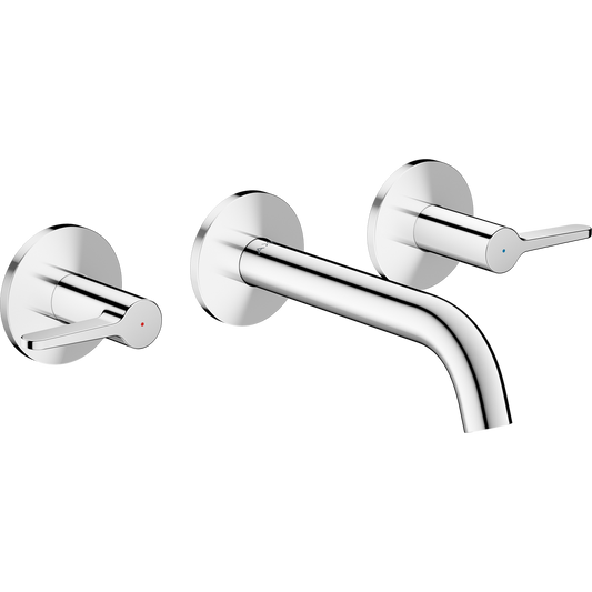 Axor One 1.2 GPM 160 Lever Handles Widespread Chrome Wall Mounted Faucet