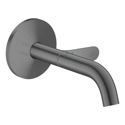Axor One 1.2 GPM 160 Single-Handle Select Push-Button On/Off Control Brushed Black Chrome Wall Mounted Faucet