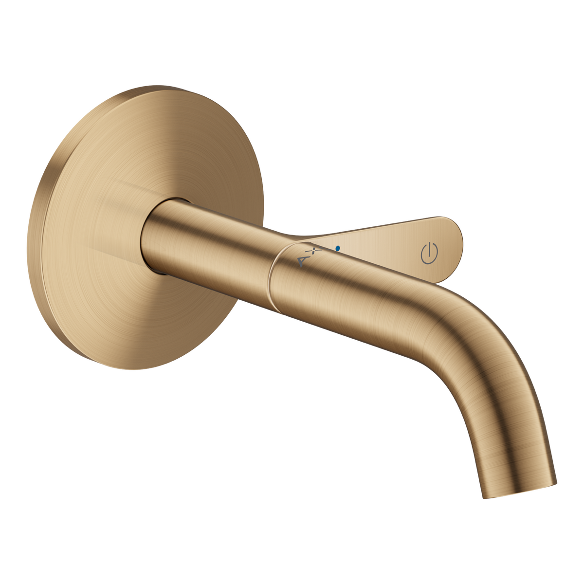 Axor One 1.2 GPM 160 Single-Handle Select Push-Button On/Off Control Brushed Bronze Wall Mounted Faucet