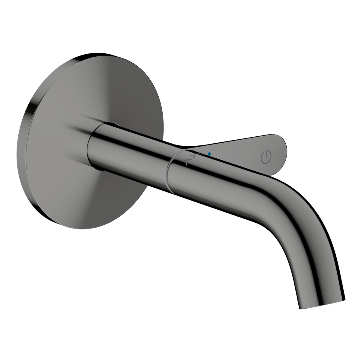 Axor One 1.2 GPM 160 Single-Handle Select Push-Button On/Off Control Polished Black Chrome Wall Mounted Faucet