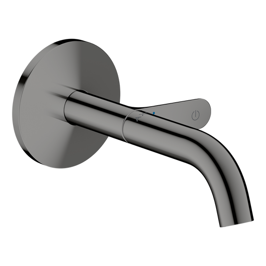 Axor One 1.2 GPM 160 Single-Handle Select Push-Button On/Off Control Polished Black Chrome Wall Mounted Faucet