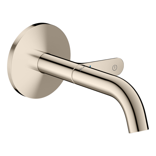 Axor One 1.2 GPM 160 Single-Handle Select Push-Button On/Off Control Polished Nickel Wall Mounted Faucet