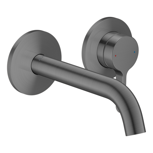 Axor One 1.2 GPM 160 Single Lever Handle Brushed Black Chrome Wall Mounted Faucet