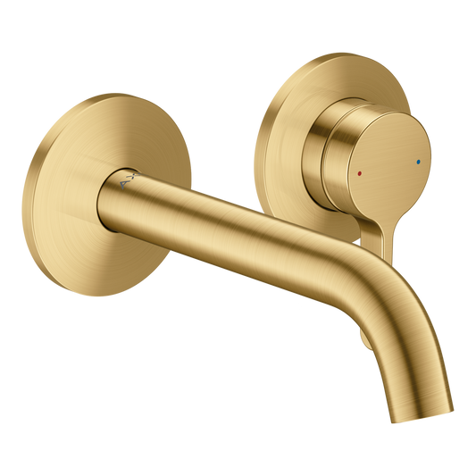 Axor One 1.2 GPM 160 Single Lever Handle Brushed Gold Optic Wall Mounted Faucet