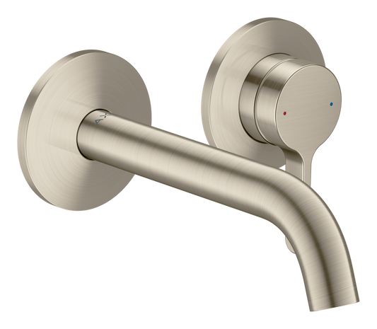 Axor One 1.2 GPM 160 Single Lever Handle Brushed Nickel Wall Mounted Faucet