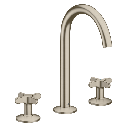 Axor One 1.2 GPM 170 Cross Handles 120-Degree Swivel Range Brushed Nickel Widespread Faucet