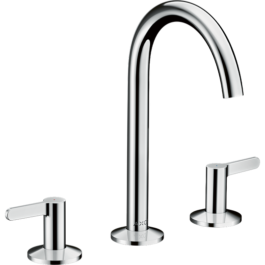 Axor One 1.2 GPM 170 Lever Handles Chrome Widespread Faucet Without Pop-Up Drain