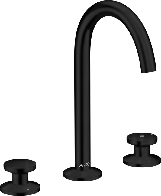 Axor One 1.2 GPM 170 Two Handle Matte Black Widespread Faucet Select Without Pop-Up Drain