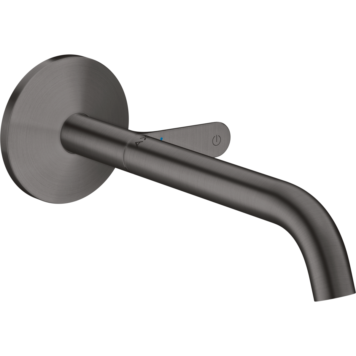 Axor One 1.2 GPM Single-Handle Select Push-Button On/Off Control Brushed Black Chrome Wall Mounted Faucet