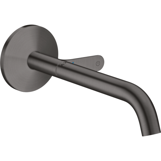 Axor One 1.2 GPM Single-Handle Select Push-Button On/Off Control Brushed Black Chrome Wall Mounted Faucet