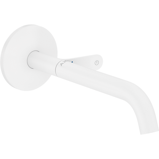 Axor One 1.2 GPM Single-Handle Select Push-Button On/Off Control Matte White Wall Mounted Faucet