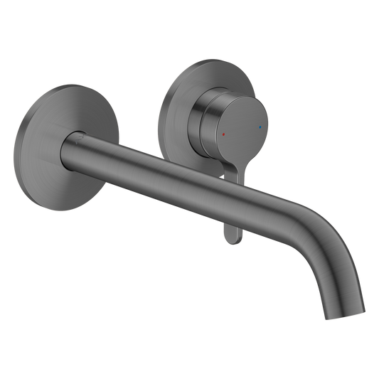 Axor One 1.2 GPM Single Lever Handle Brushed Black Chrome Wall Mounted Faucet