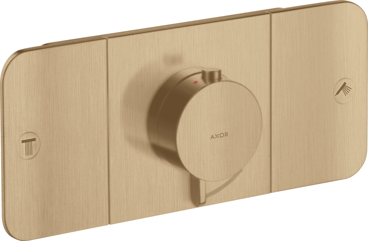 Axor One 2-Function Brushed Bronze Thermostatic Module Trim