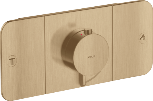 Axor One 2-Function Brushed Bronze Thermostatic Module Trim