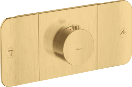 Axor One 2-Function Brushed Gold Optic Thermostatic Module Trim