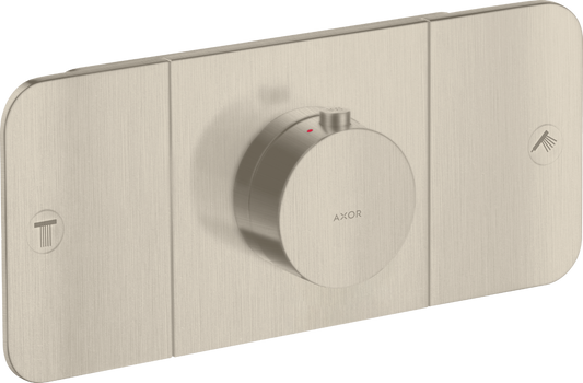 Axor One 2-Function Brushed Nickel Thermostatic Module Trim