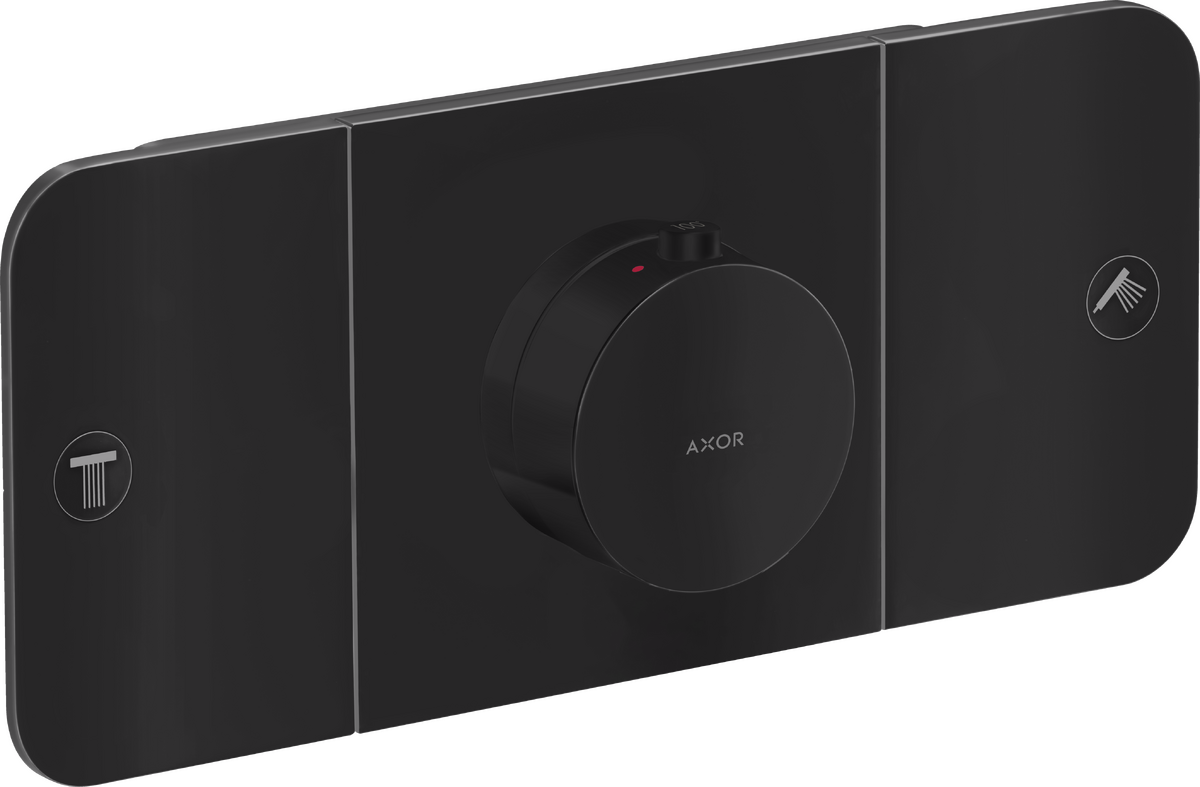 Axor One 2-Function Matte Black Thermostatic Module Trim