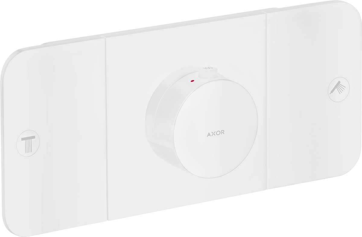 Axor One 2-Function Matte White Thermostatic Module Trim