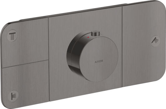 Axor One 3-Function Brushed Black Chrome Thermostatic Module Trim