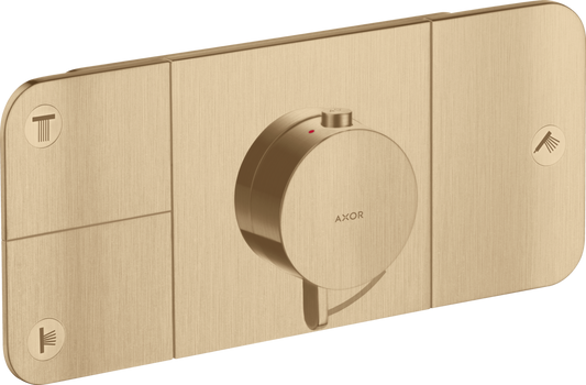 Axor One 3-Function Brushed Bronze Thermostatic Module Trim