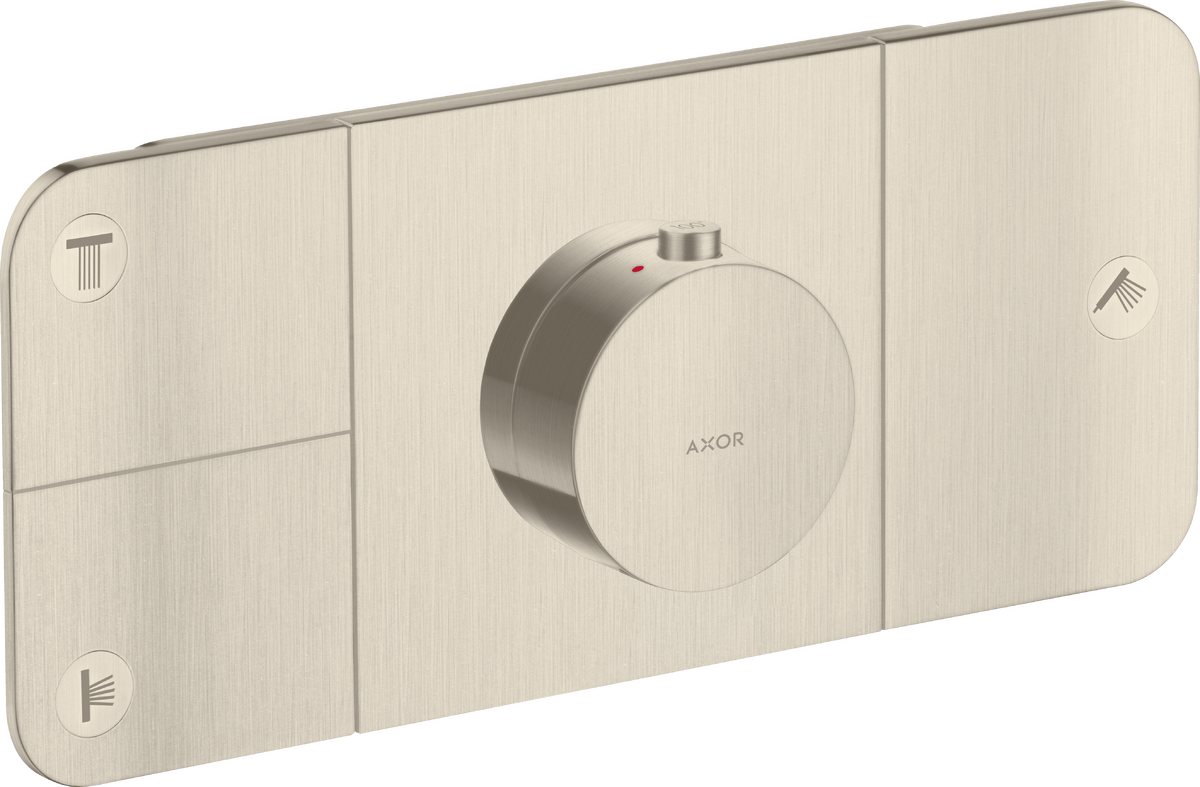 Axor One 3-Function Brushed Nickel Thermostatic Module Trim