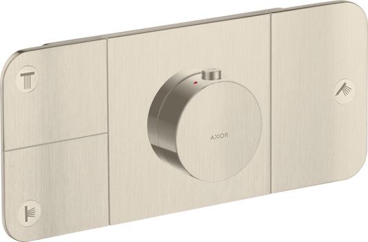 Axor One 3-Function Brushed Nickel Thermostatic Module Trim