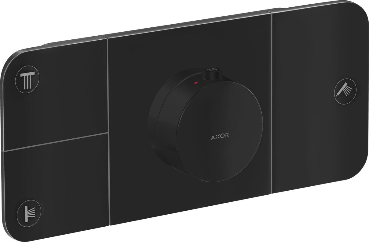 Axor One 3-Function Matte Black Thermostatic Module Trim