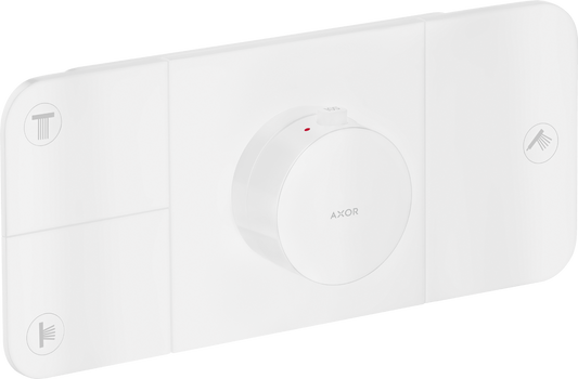 Axor One 3-Function Matte White Thermostatic Module Trim