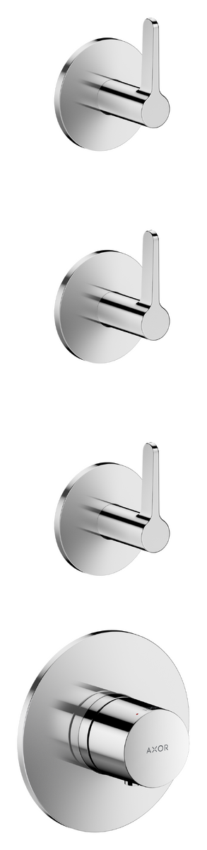 Axor One 3 Volume Controls Lever Handle Chrome Thermostatic Module Trim